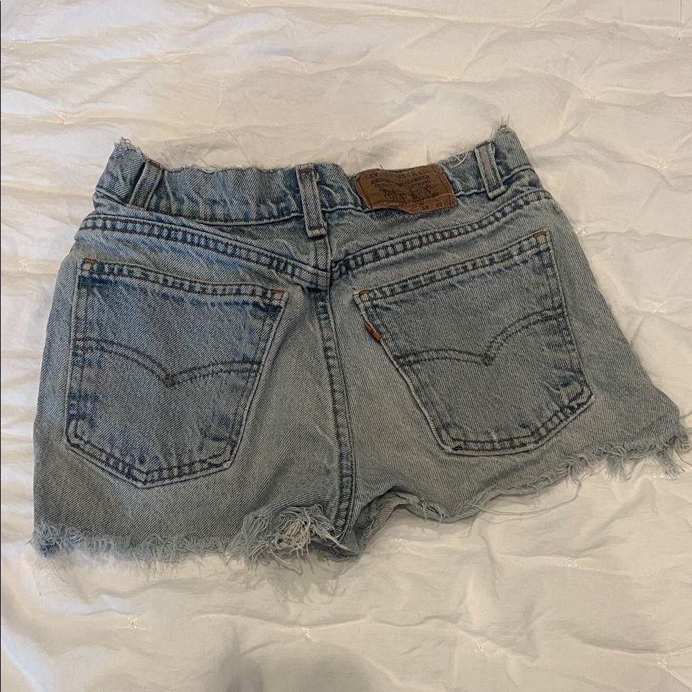 Levi's Faded Blue Denim Cutoff Shorts - Women's